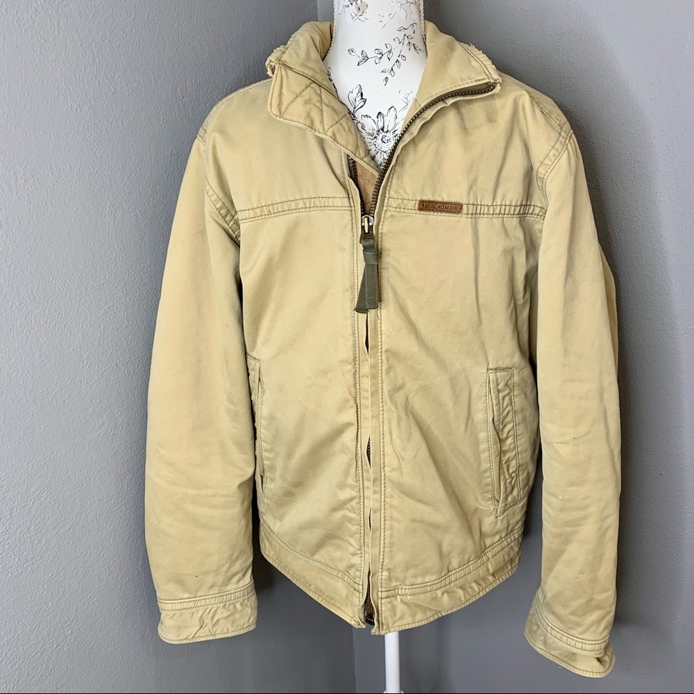 Vintage Abercrombie & Fitch Jacket Cargo Khaki SM - Picture 1 of 9
